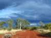 Road from Kalgan Pool to Newman.  The storm clouds had us a little concerned.