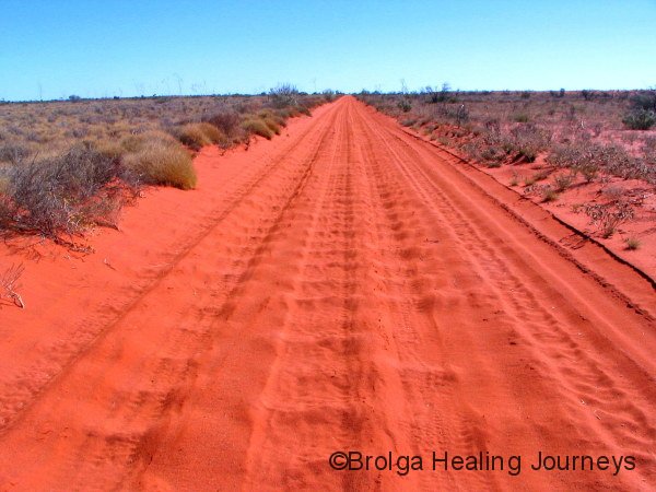The road heading north.  “Surely the corrugations won’t last long” hoped Peter.  And they didn’t – only about 200km