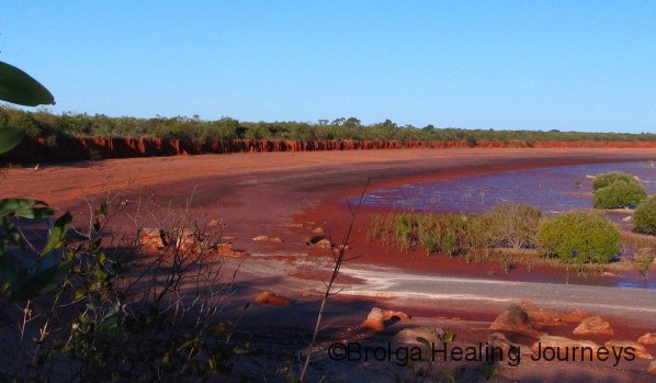The multicoloured Roebuck Bay, near Broome Bird Observatory, late afternoon.  