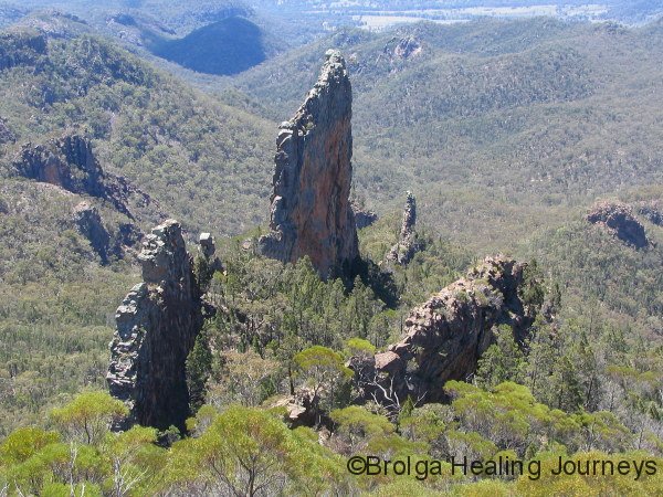 View of Breadknife formation from Grand High Tops - Warrumbungles