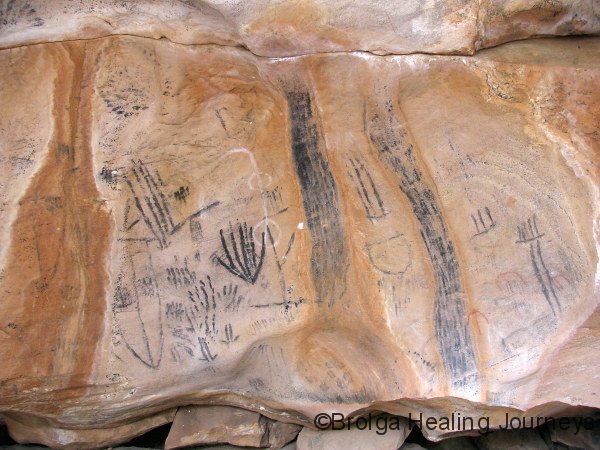 Aboriginal rock art – Yourambulla Peak, near Hawker, Flinders Ranges          