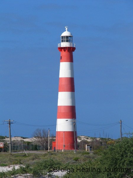 All-steel lighthouse built in 1887.  At Point Moore, Geraldton               