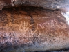 Detail of petroglyphs