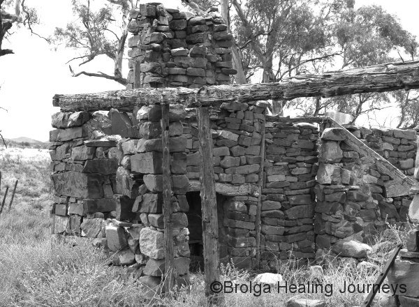 Old ruins on Buckaringa Sanctuary.  The structure was probably built in the late 1800s