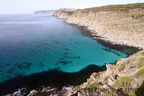 Scott Cove, western Flinders Chase National Park, Kangaroo Island.  The most beautifully coloured water I have ever seen. The photo does not do it justice.