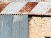 Contrasting textures of an old shed.