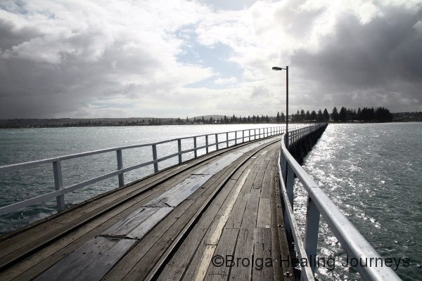 The causeway linking Granite Island and Victor Harbour