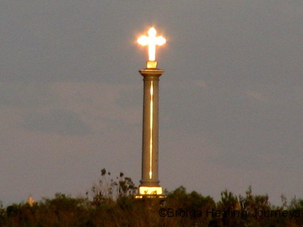 The monument at sunset.