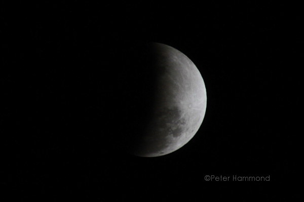 Partial lunar eclipse seen from Alice Springs, 26 June 2010, 9.20PM Australian Central Standard Time
