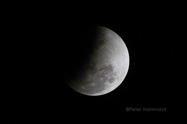 Partial lunar eclipse seen from Alice Springs, 26 June 2010, 9.49PM Australian Central Standard Time