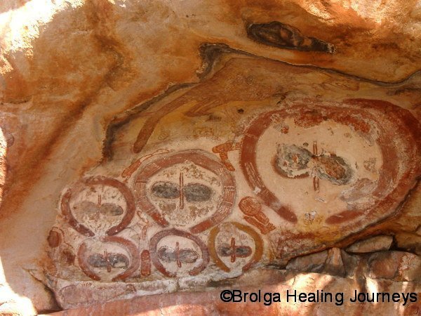 Wandjina.  Munurru art site,  King Edward River, the Kimberley.