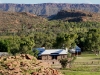 View to the Old Telegraph Station, Alice Springs and beyond to the East MacDonnell Ranges