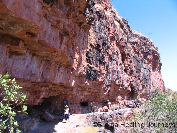 The dramatic overhang and artsite south of Wyndham, the Kimberley