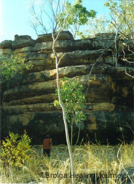 The rock overhang along Donkey Creek, home to a breathtaking Wandjina site.