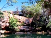 The beautiful Galvan's Gorge, off the Gibb River Road, central Kimberley.  Art site at base of gorge, right side.